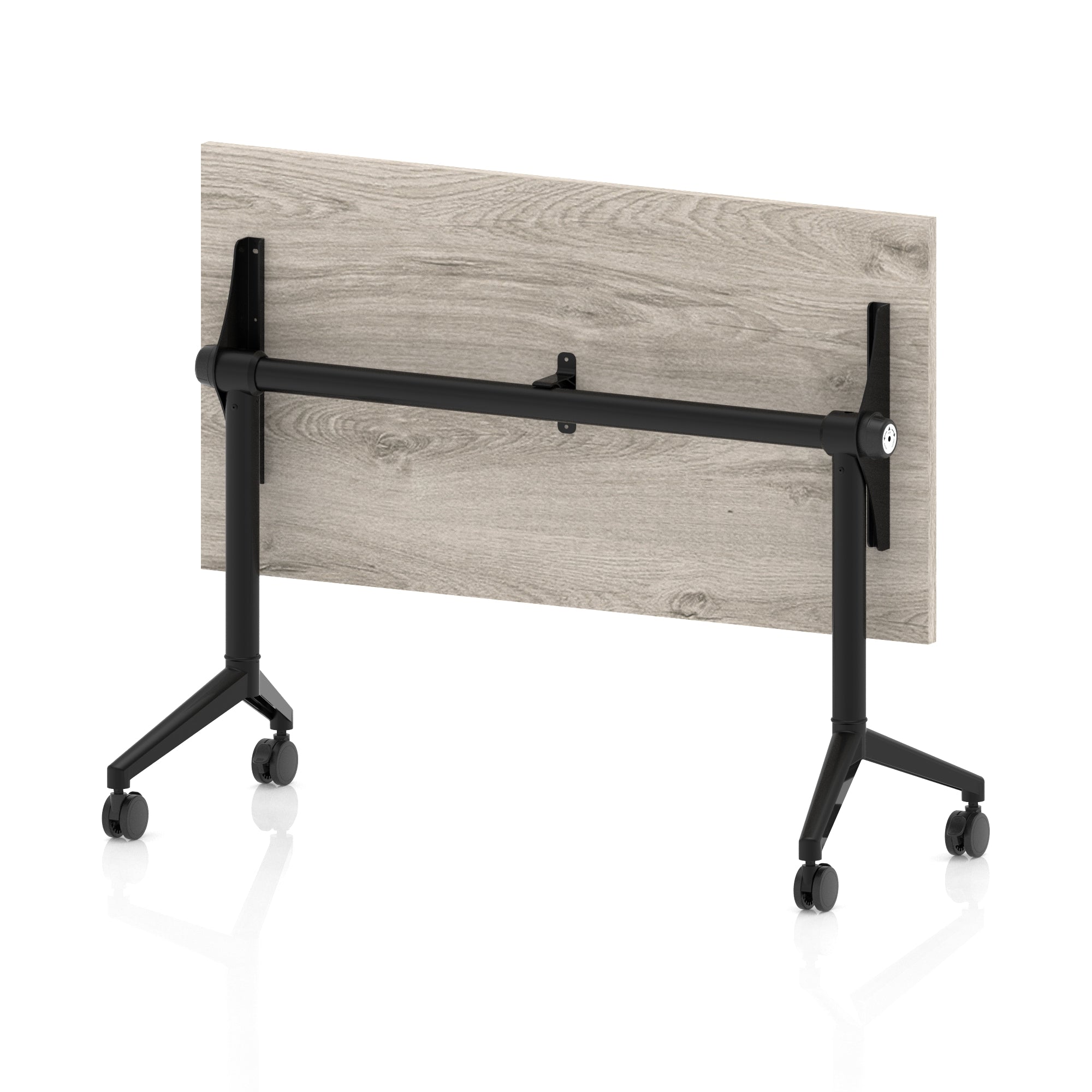 Impulse Plus Slimline Flip Top Rectangular Table, 1200mm Wide, Multiple Finishes, Black or Chrome Frame, MFC, Self-Assembly, 5 Year Warranty – Office Desk/Table