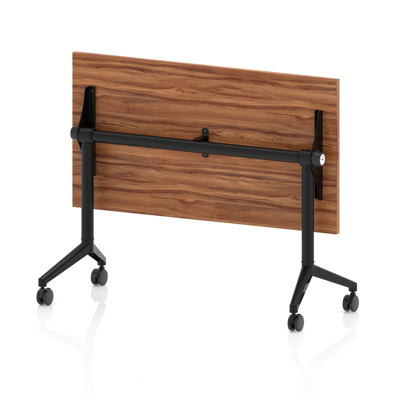 Impulse Plus Slimline Flip Top Rectangular Table, 1200mm Wide, Multiple Finishes, Black or Chrome Frame, MFC, Self-Assembly, 5 Year Warranty – Office Desk/Table