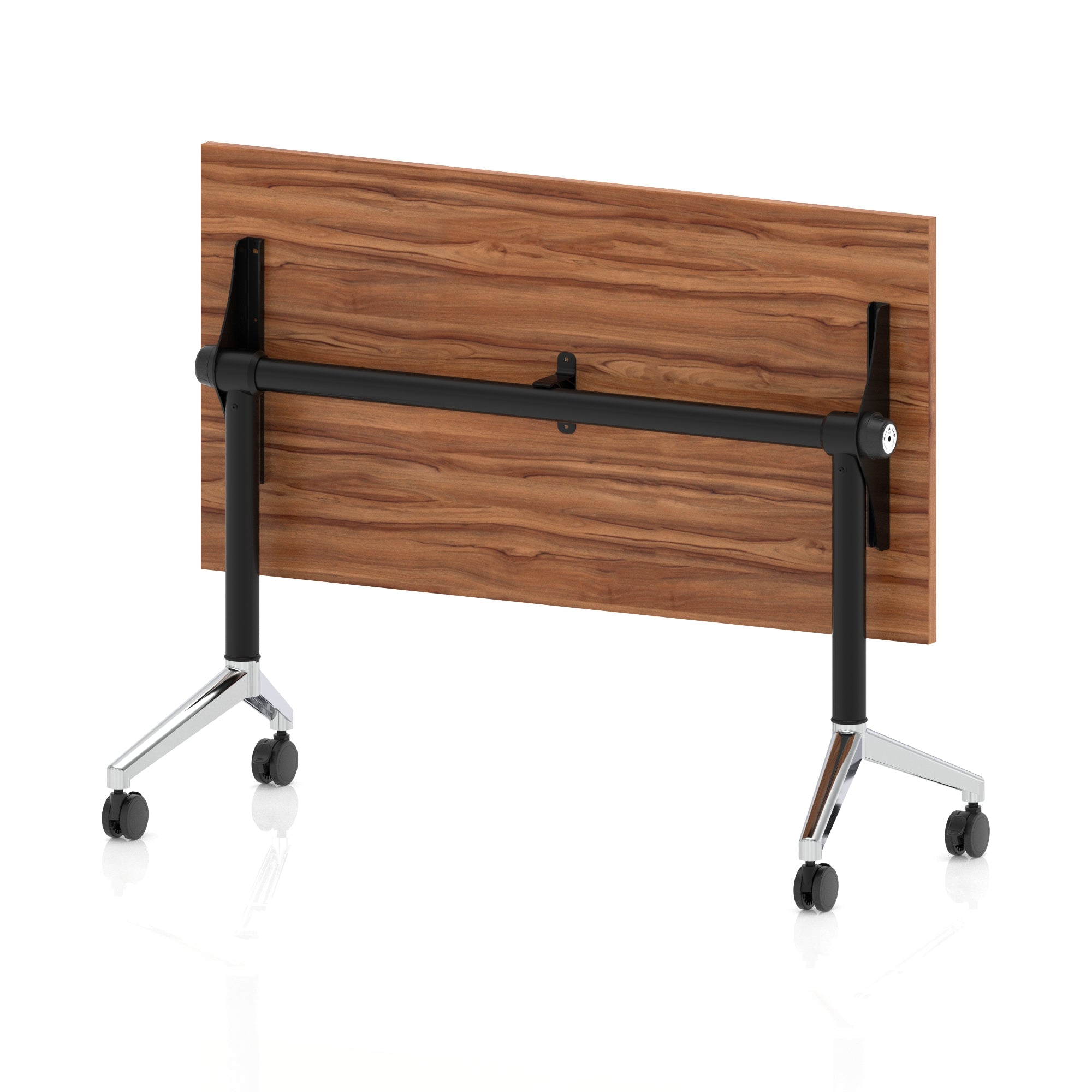Impulse Plus Slimline Flip Top Rectangular Table, 1200mm Wide, Multiple Finishes, Black or Chrome Frame, MFC, Self-Assembly, 5 Year Warranty – Office Desk/Table