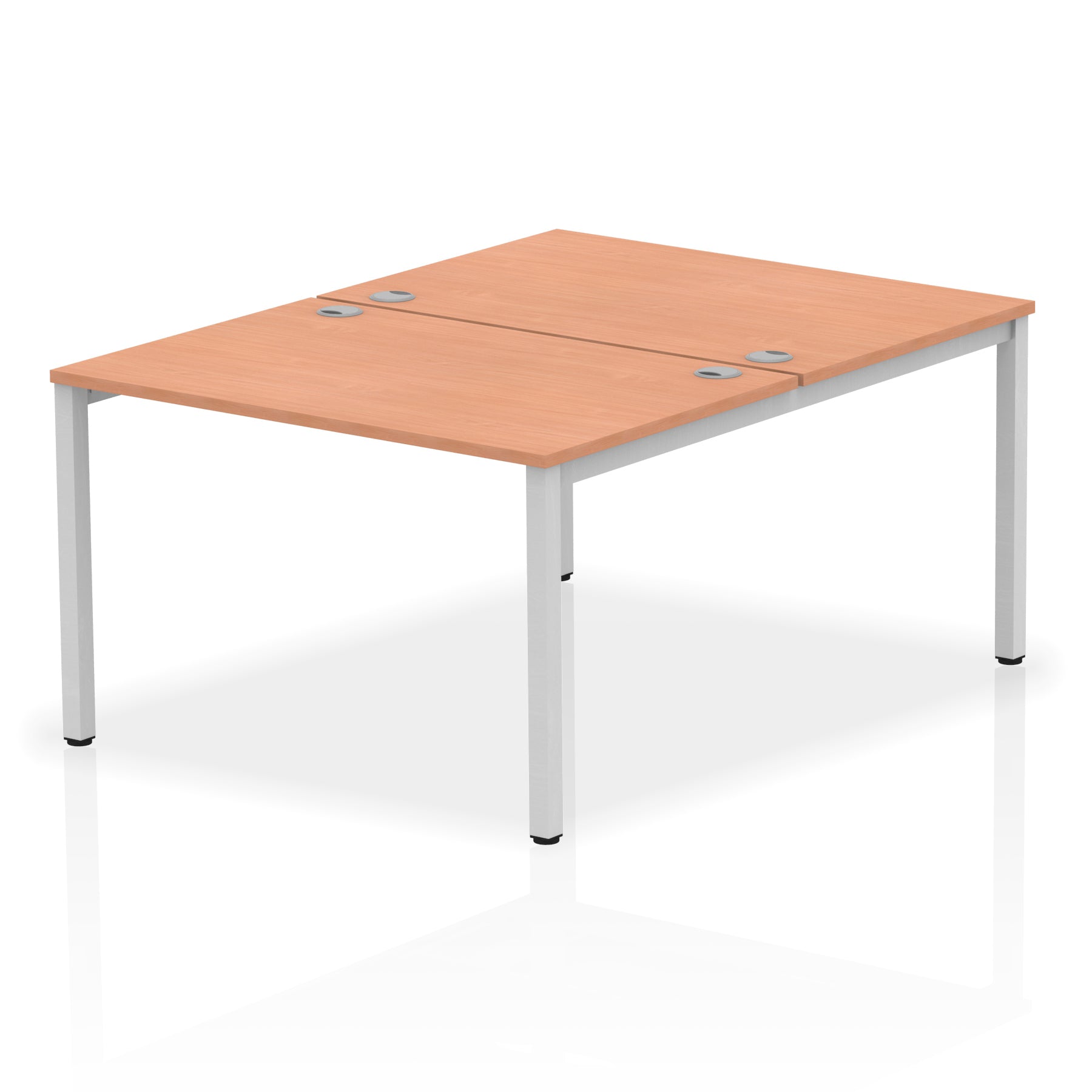 Impulse B2B 2 Person Bench Desk, 1200-1800mm – Multiple Top & Frame Colours, Durable MFC, Self Assembly, 10 Year Warranty – Modern Office Workstation