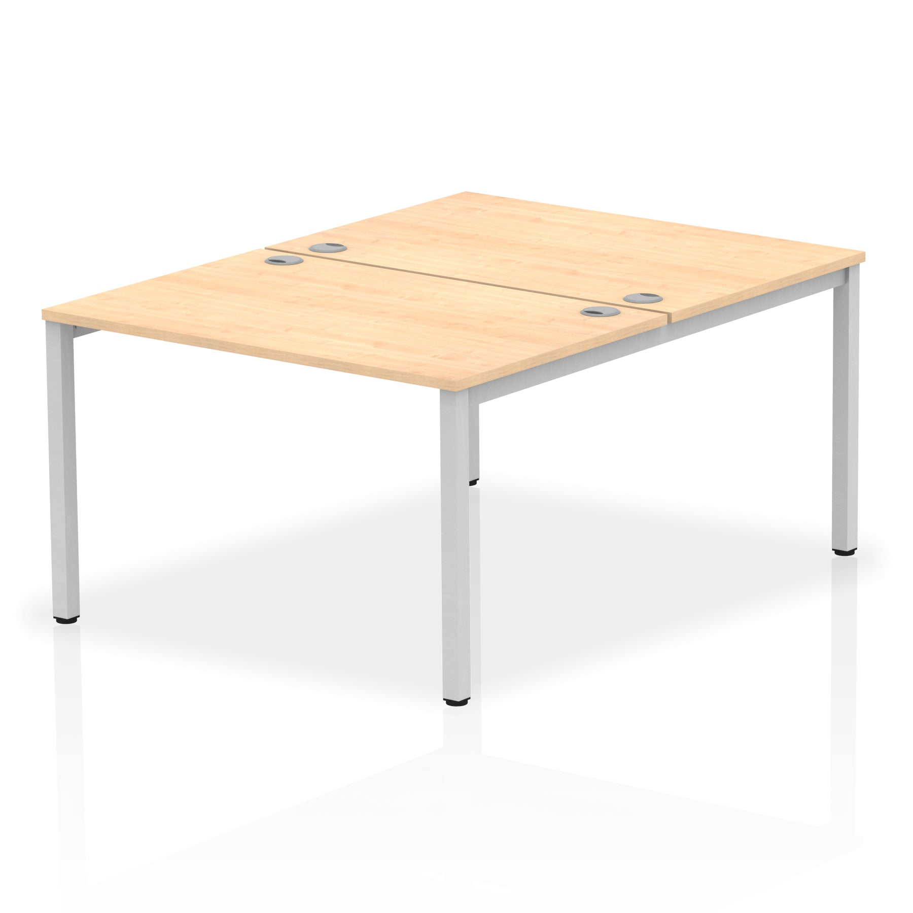Impulse B2B 2 Person Bench Desk, 1200-1800mm – Multiple Top & Frame Colours, Durable MFC, Self Assembly, 10 Year Warranty – Modern Office Workstation