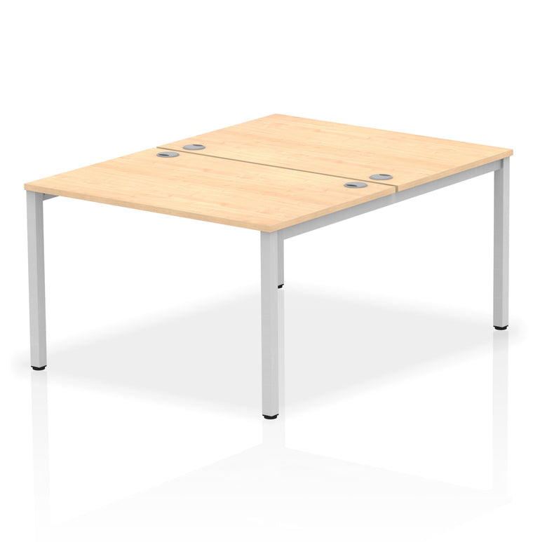 Impulse B2B 2 Person Bench Desk, 1200-1800mm – Multiple Top & Frame Colours, Durable MFC, Self Assembly, 10 Year Warranty – Modern Office Workstation