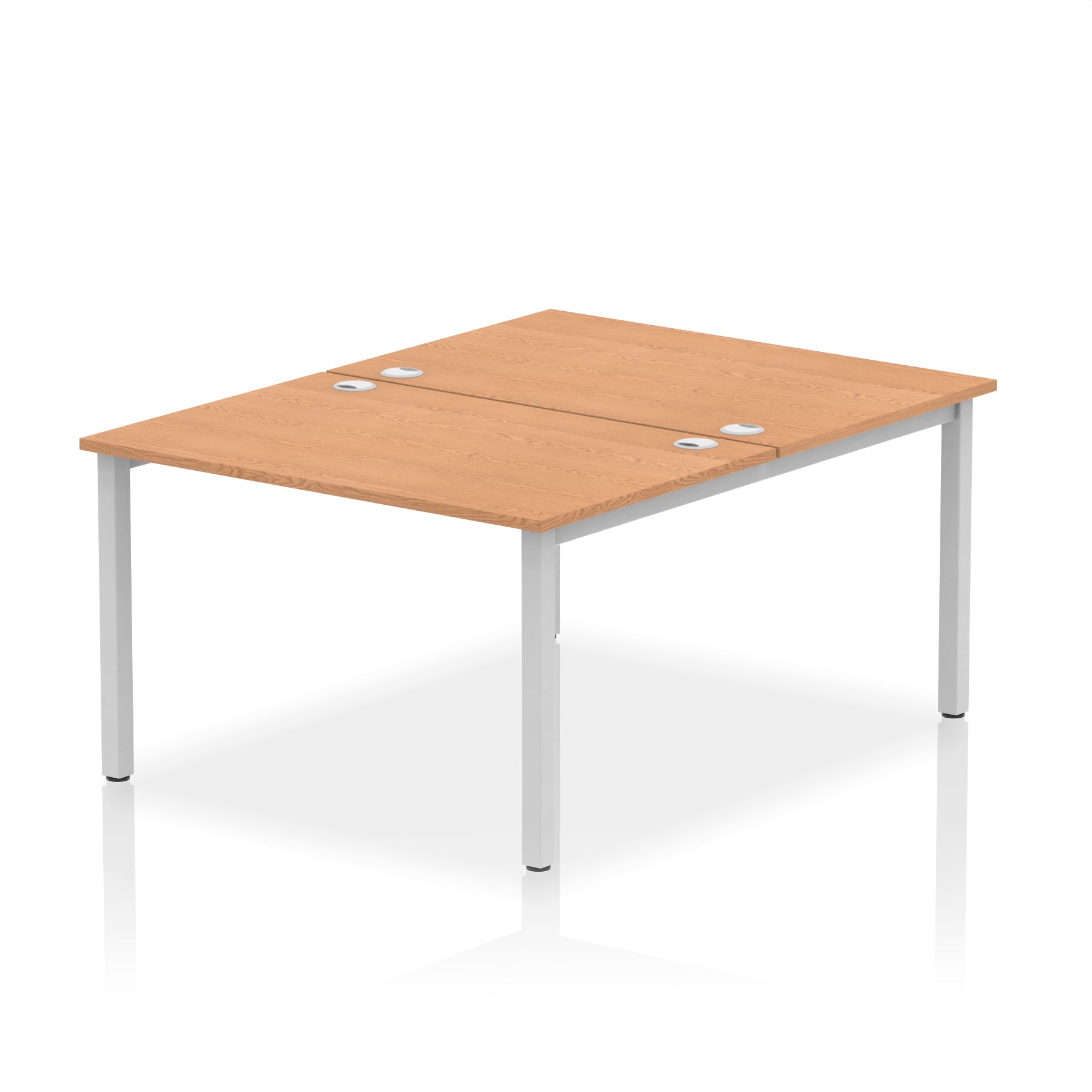 Impulse B2B 2 Person Bench Desk, 1200-1800mm – Multiple Top & Frame Colours, Durable MFC, Self Assembly, 10 Year Warranty – Modern Office Workstation