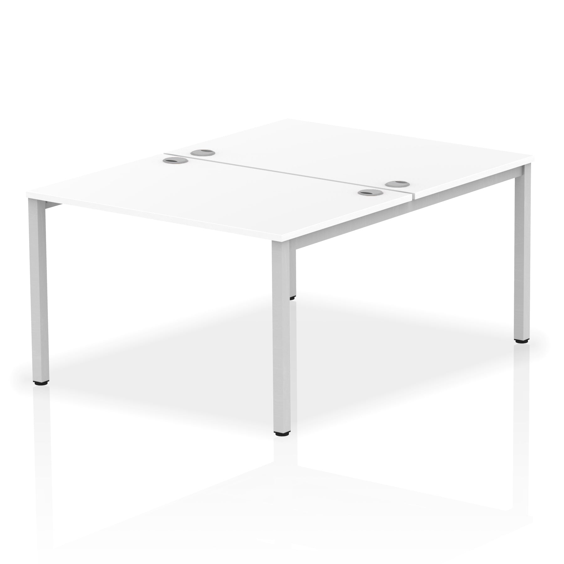 Impulse B2B 2 Person Bench Desk, 1200-1800mm – Multiple Top & Frame Colours, Durable MFC, Self Assembly, 10 Year Warranty – Modern Office Workstation