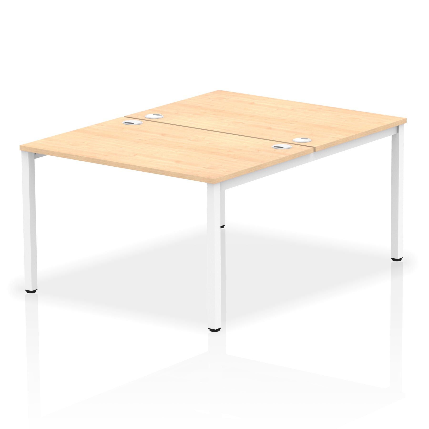 Impulse B2B 2 Person Bench Desk, 1200-1800mm – Multiple Top & Frame Colours, Durable MFC, Self Assembly, 10 Year Warranty – Modern Office Workstation