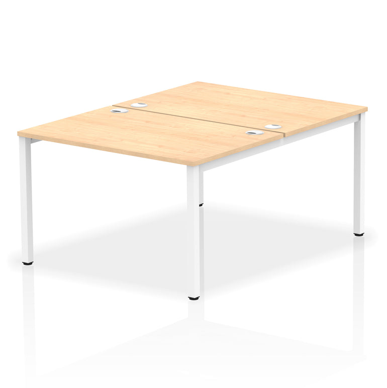 Impulse B2B 2 Person Bench Desk, 1200-1800mm – Multiple Top & Frame Colours, Durable MFC, Self Assembly, 10 Year Warranty – Modern Office Workstation