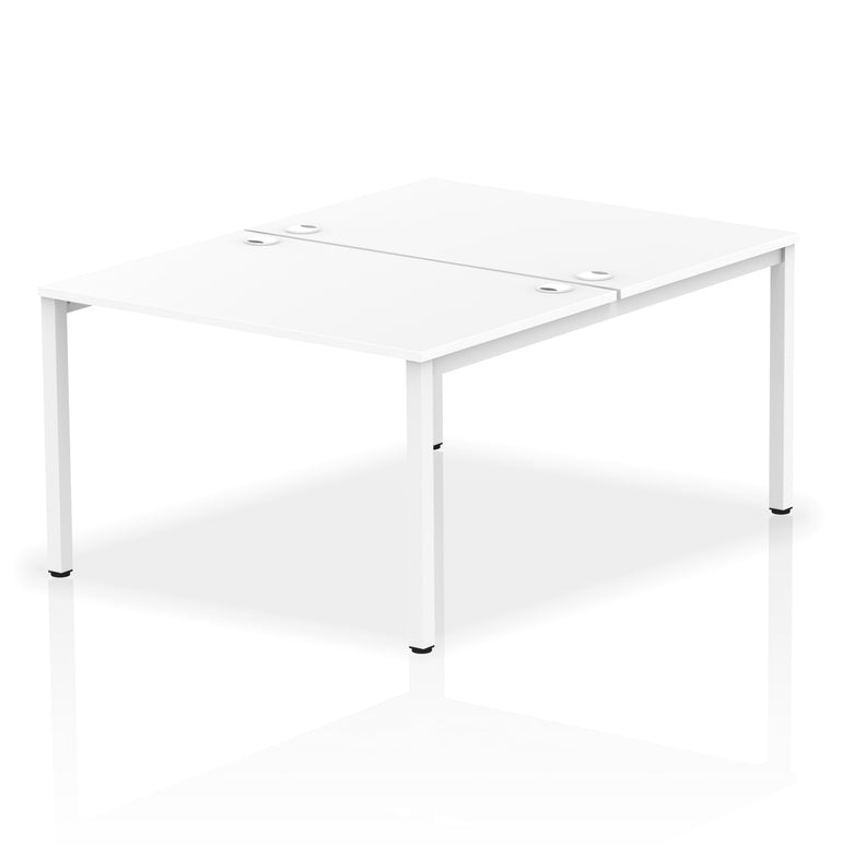 Impulse B2B 2 Person Bench Desk, 1200-1800mm – Multiple Top & Frame Colours, Durable MFC, Self Assembly, 10 Year Warranty – Modern Office Workstation