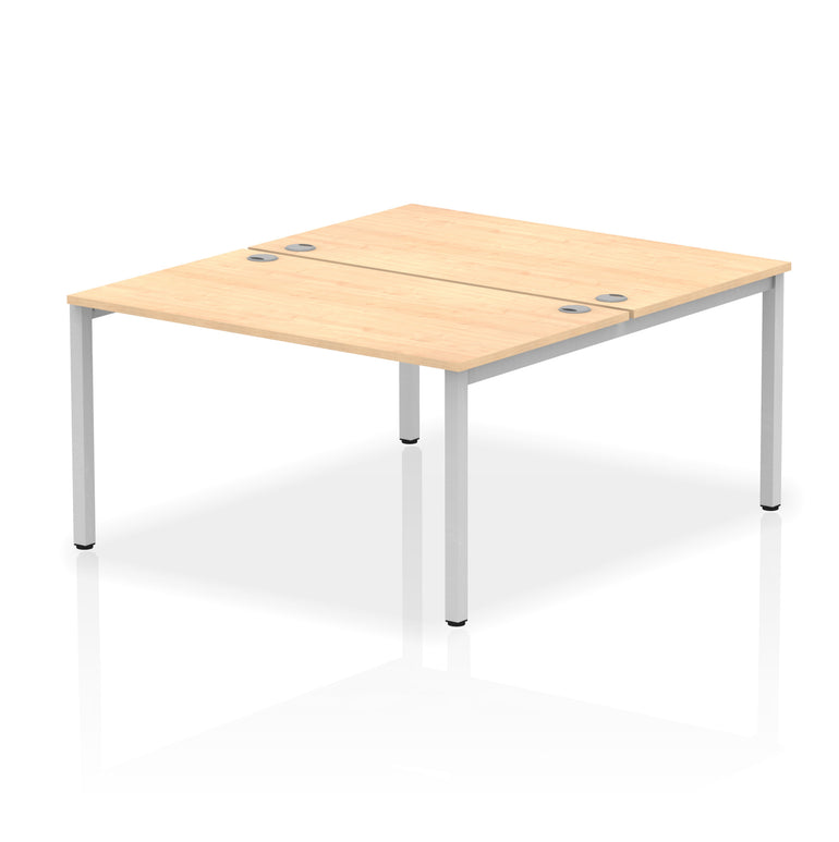 Impulse B2B 2 Person Bench Desk, 1200-1800mm – Multiple Top & Frame Colours, Durable MFC, Self Assembly, 10 Year Warranty – Modern Office Workstation