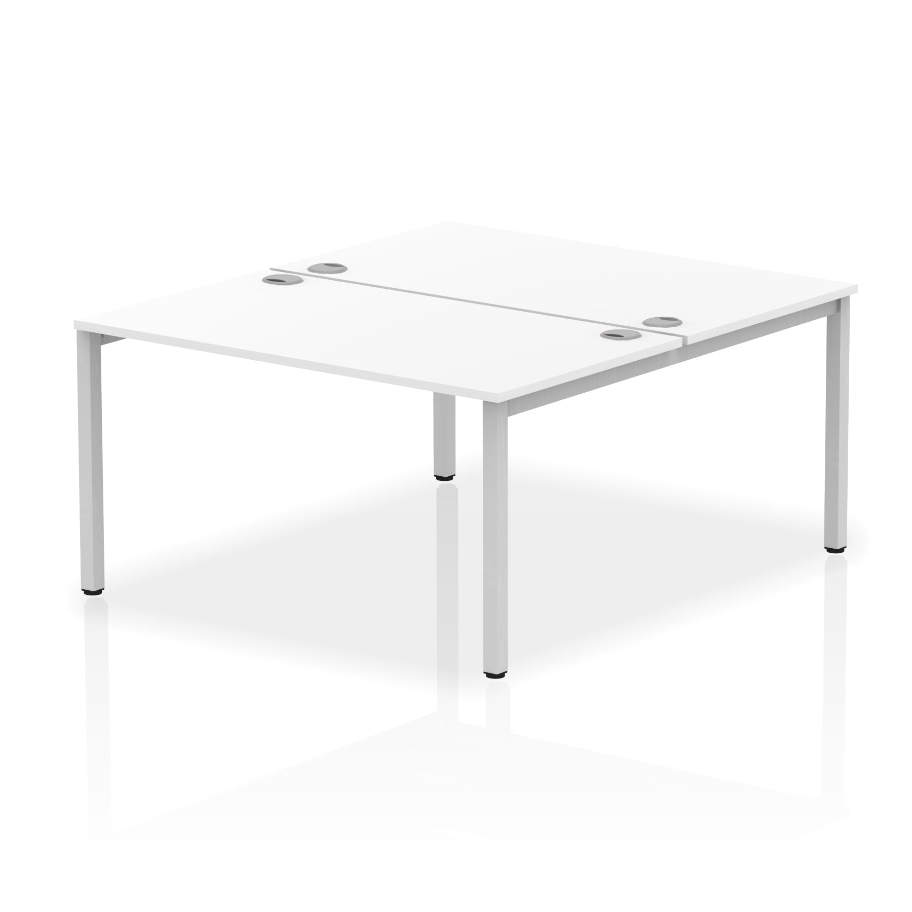Impulse B2B 2 Person Bench Desk, 1200-1800mm – Multiple Top & Frame Colours, Durable MFC, Self Assembly, 10 Year Warranty – Modern Office Workstation