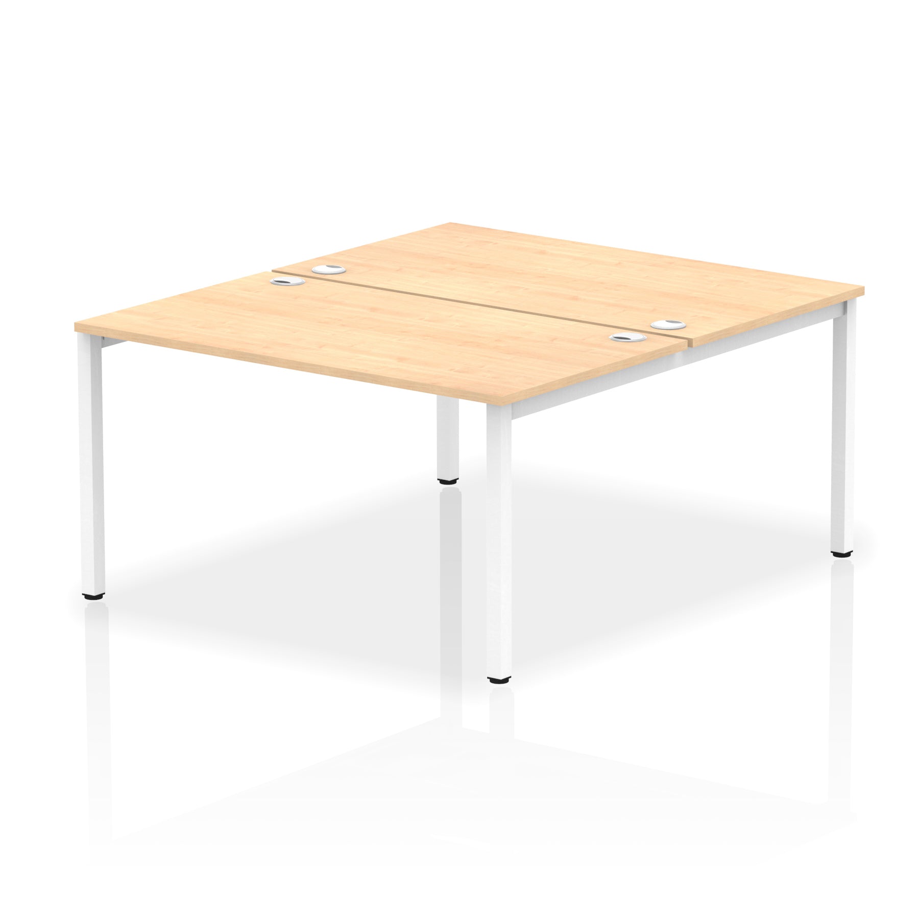 Impulse B2B 2 Person Bench Desk, 1200-1800mm – Multiple Top & Frame Colours, Durable MFC, Self Assembly, 10 Year Warranty – Modern Office Workstation
