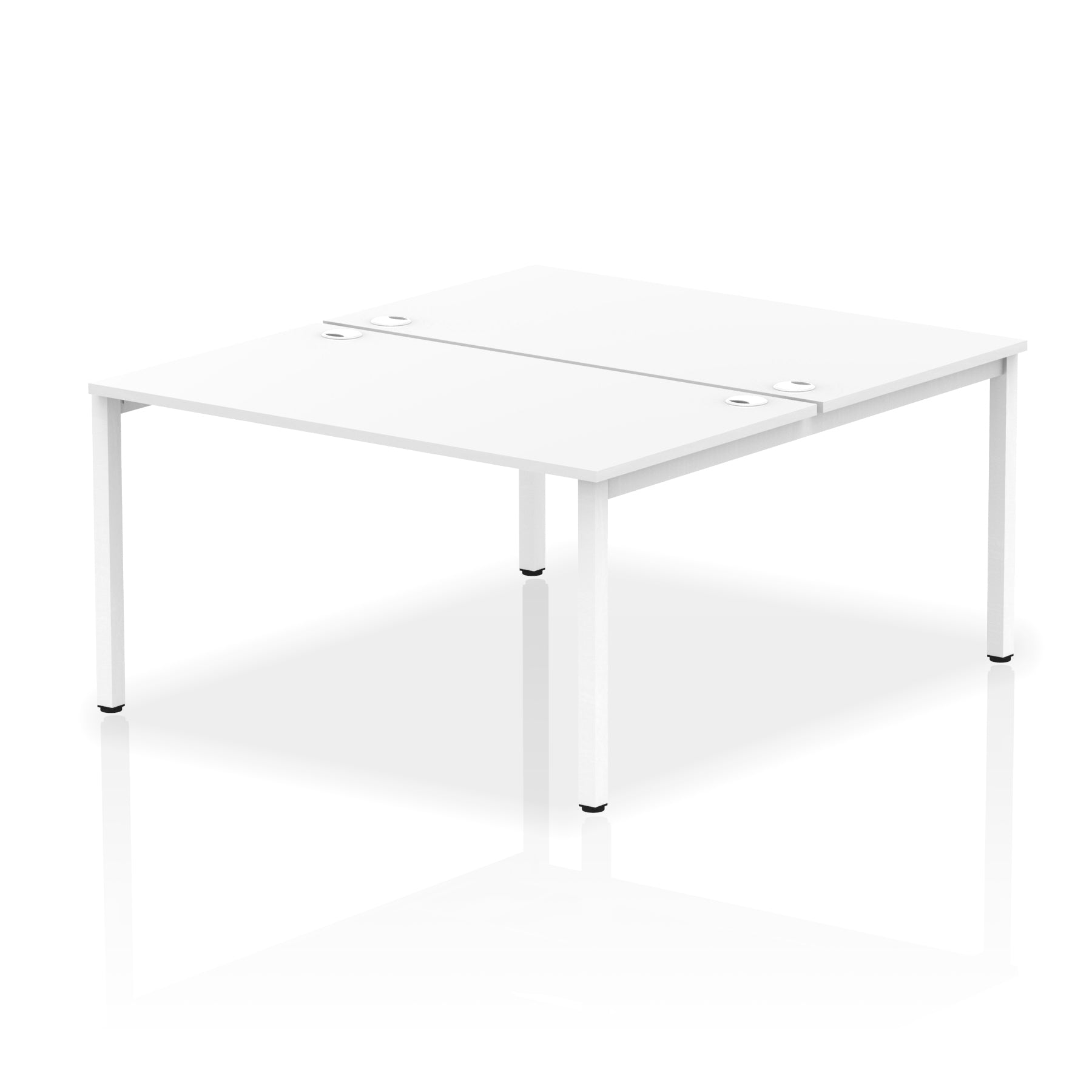 Impulse B2B 2 Person Bench Desk, 1200-1800mm – Multiple Top & Frame Colours, Durable MFC, Self Assembly, 10 Year Warranty – Modern Office Workstation