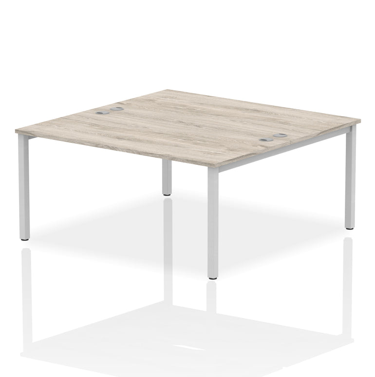 Impulse B2B 2 Person Bench Desk, 1200-1800mm – Multiple Top & Frame Colours, Durable MFC, Self Assembly, 10 Year Warranty – Modern Office Workstation