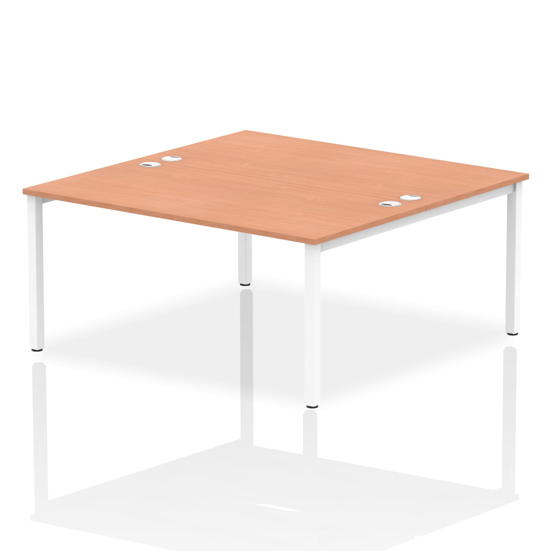 Impulse B2B 2 Person Bench Desk, 1200-1800mm – Multiple Top & Frame Colours, Durable MFC, Self Assembly, 10 Year Warranty – Modern Office Workstation