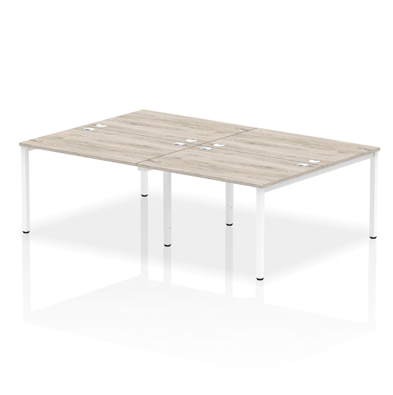 Impulse 4 Person Bench Desk, Widths 2400–3600mm, Multiple Top & Frame Colours, MFC, Self-Assembly, 10 Year Warranty – Office Workstation for B2B or Home Office