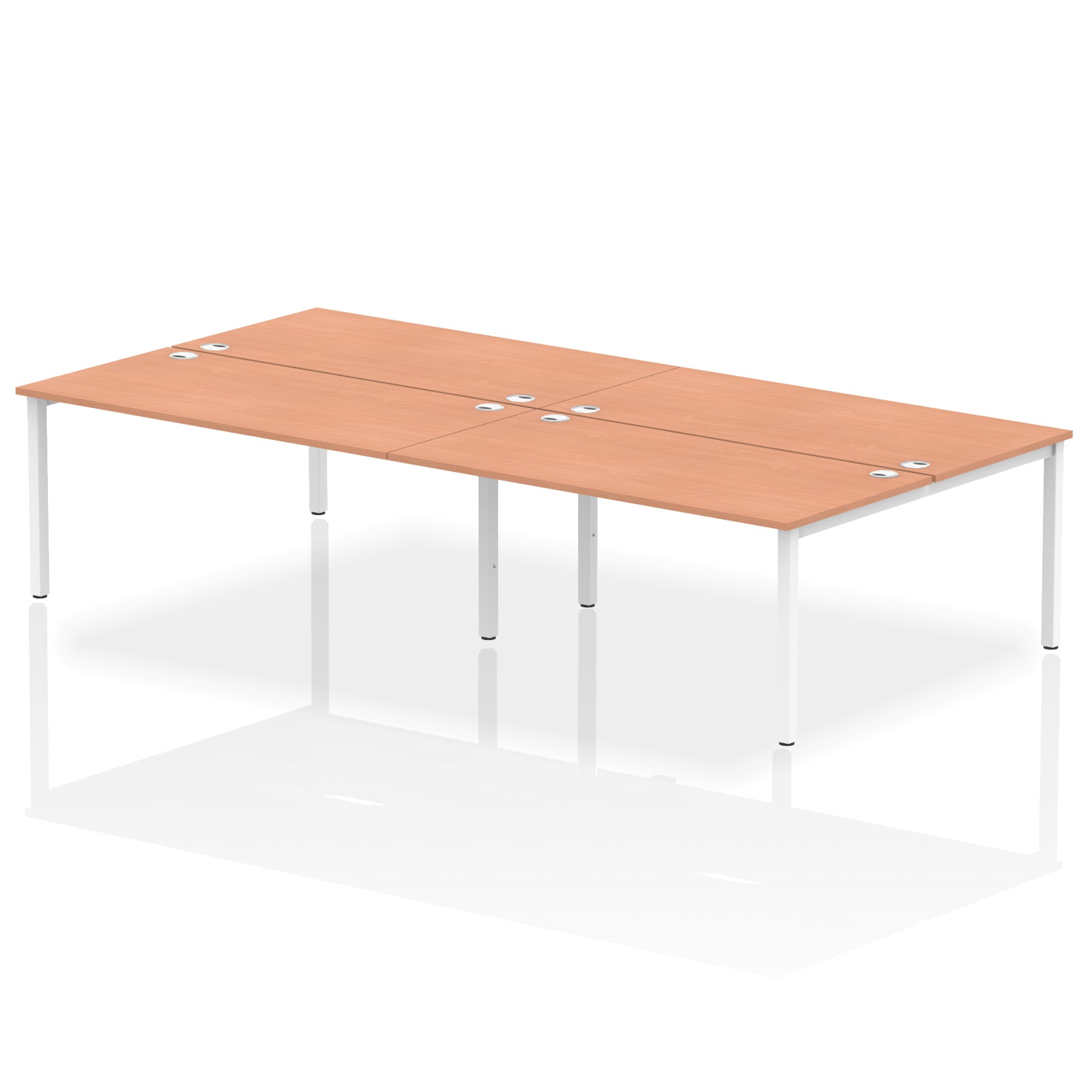 Impulse 4 Person Bench Desk, Widths 2400–3600mm, Multiple Top & Frame Colours, MFC, Self-Assembly, 10 Year Warranty – Office Workstation for B2B or Home Office