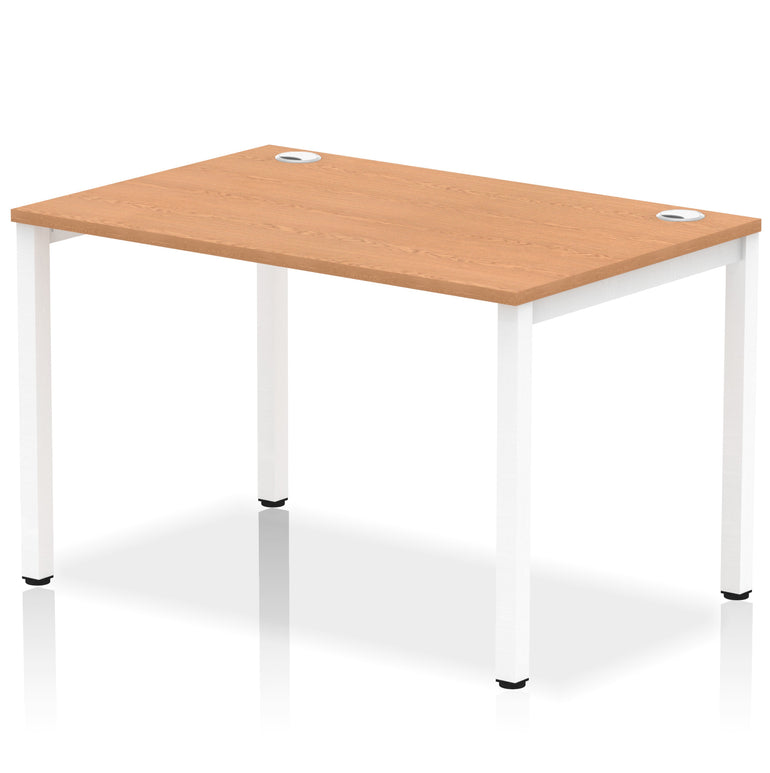 Impulse Single Starter Bench Desk – Office Workstation, 1200–1800mm Width, Multiple Top & Frame Colours, Durable MFC, Self-Assembly, 10 Year Warranty