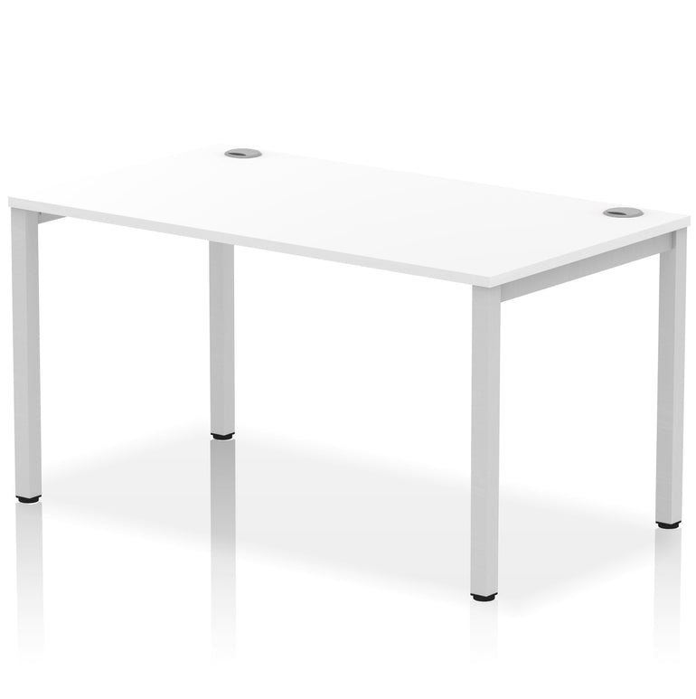 Impulse Single Starter Bench Desk – Office Workstation, 1200–1800mm Width, Multiple Top & Frame Colours, Durable MFC, Self-Assembly, 10 Year Warranty