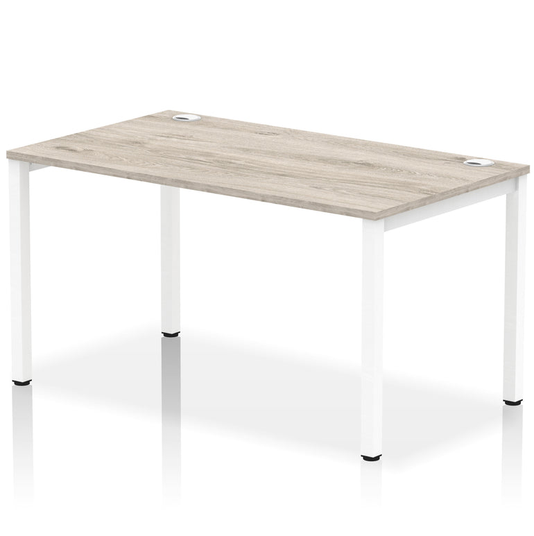 Impulse Single Starter Bench Desk – Office Workstation, 1200–1800mm Width, Multiple Top & Frame Colours, Durable MFC, Self-Assembly, 10 Year Warranty