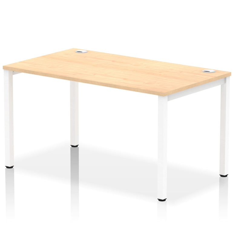 Impulse Single Starter Bench Desk – Office Workstation, 1200–1800mm Width, Multiple Top & Frame Colours, Durable MFC, Self-Assembly, 10 Year Warranty