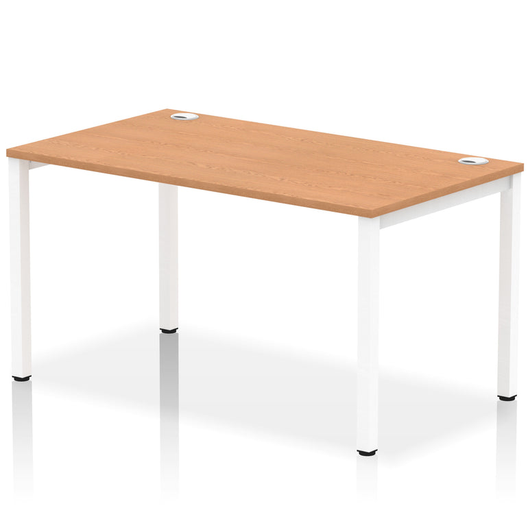 Impulse Single Starter Bench Desk – Office Workstation, 1200–1800mm Width, Multiple Top & Frame Colours, Durable MFC, Self-Assembly, 10 Year Warranty