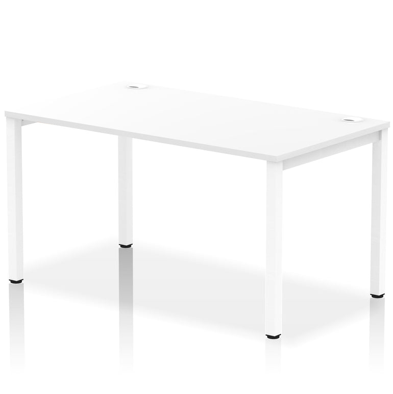 Impulse Single Starter Bench Desk – Office Workstation, 1200–1800mm Width, Multiple Top & Frame Colours, Durable MFC, Self-Assembly, 10 Year Warranty