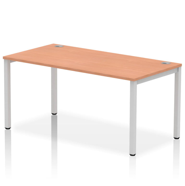 Impulse Single Starter Bench Desk – Office Workstation, 1200–1800mm Width, Multiple Top & Frame Colours, Durable MFC, Self-Assembly, 10 Year Warranty