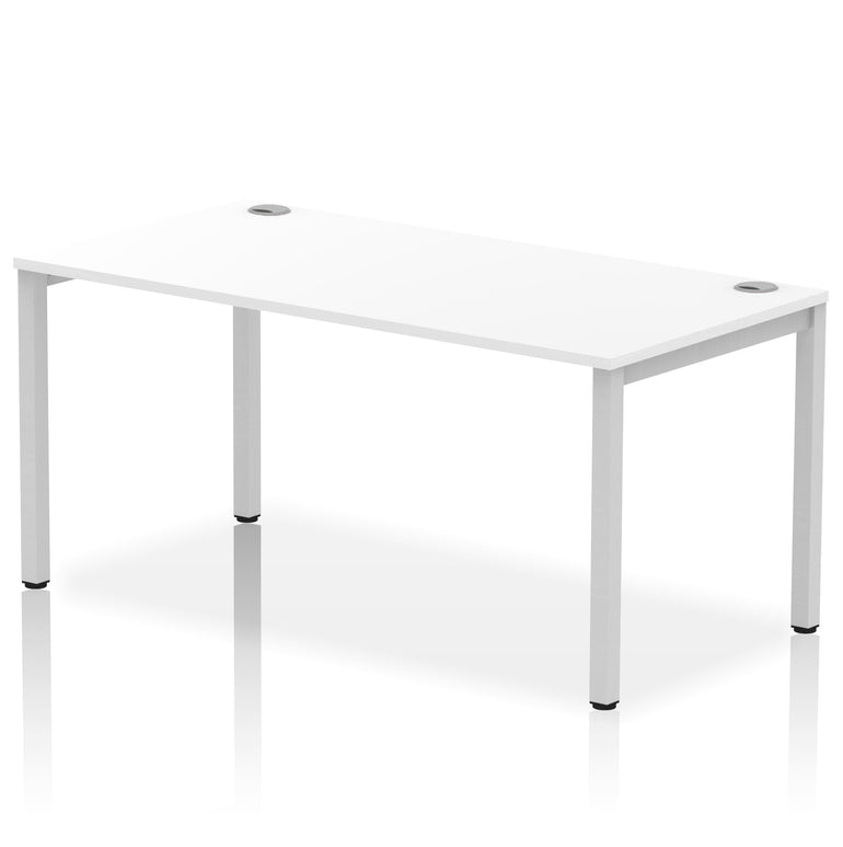 Impulse Single Starter Bench Desk – Office Workstation, 1200–1800mm Width, Multiple Top & Frame Colours, Durable MFC, Self-Assembly, 10 Year Warranty