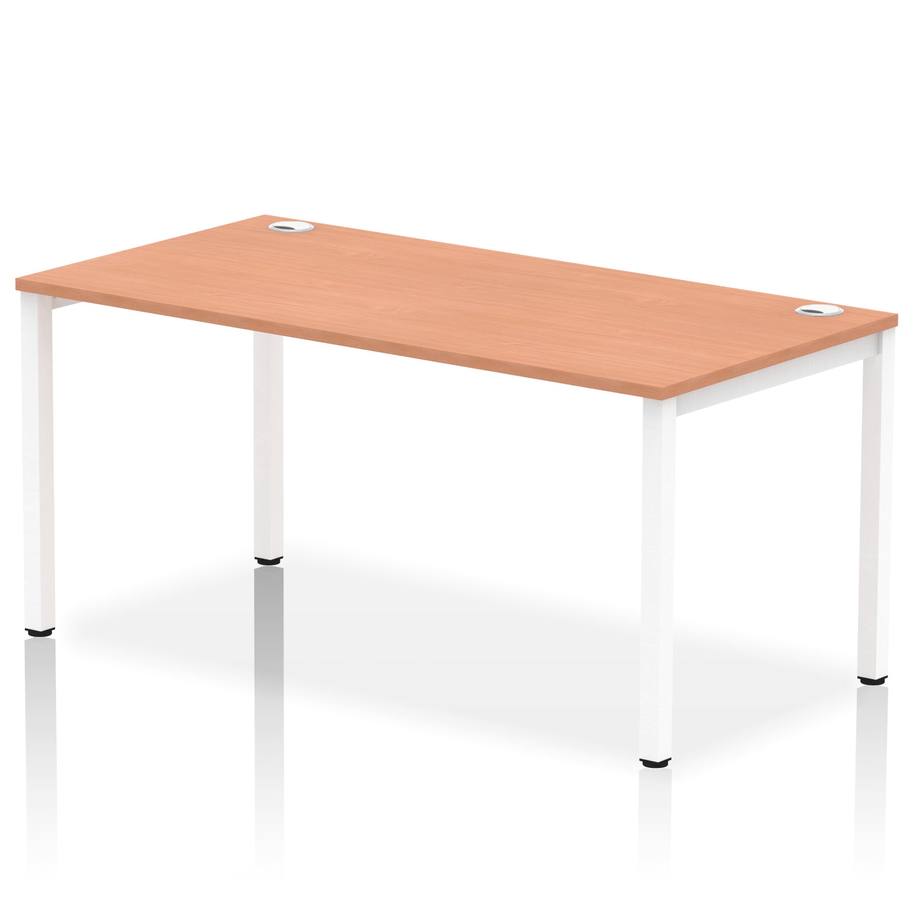 Impulse Single Starter Bench Desk – Office Workstation, 1200–1800mm Width, Multiple Top & Frame Colours, Durable MFC, Self-Assembly, 10 Year Warranty