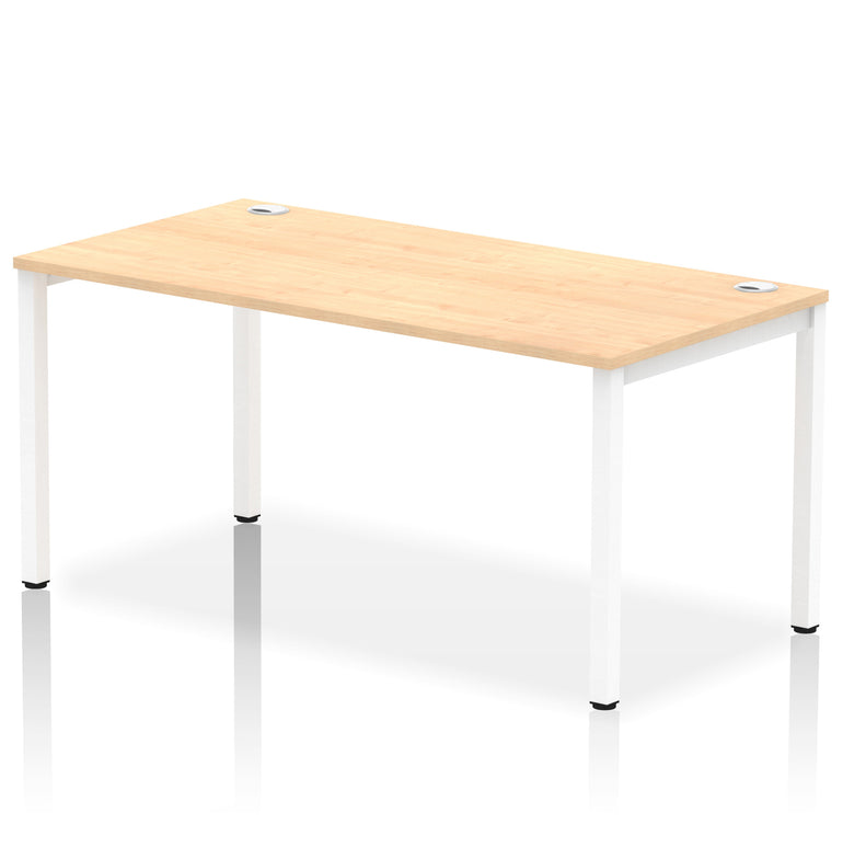 Impulse Single Starter Bench Desk – Office Workstation, 1200–1800mm Width, Multiple Top & Frame Colours, Durable MFC, Self-Assembly, 10 Year Warranty