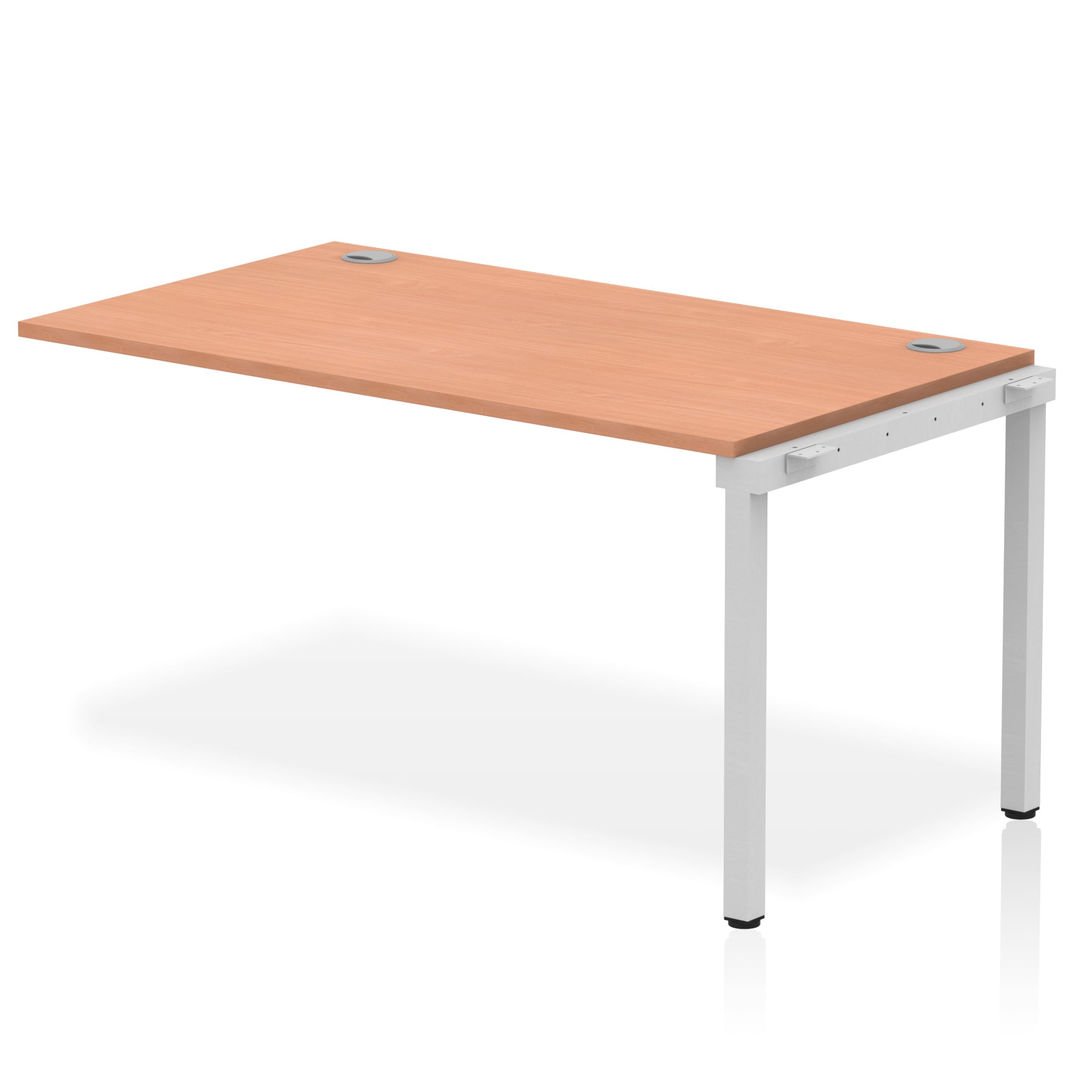 Impulse Single Row Bench Desk Extension Kit, 1200-1800mm, Multiple Desktop & Frame Colours, MFC, Self-Assembly, 10 Year Warranty