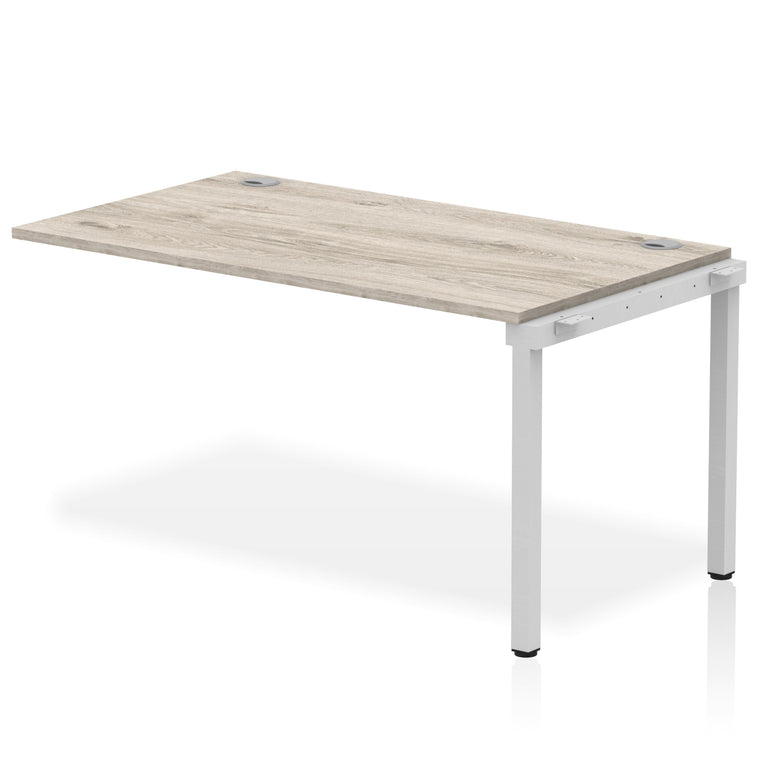 Impulse Single Row Bench Desk Extension Kit, 1200-1800mm, Multiple Desktop & Frame Colours, MFC, Self-Assembly, 10 Year Warranty