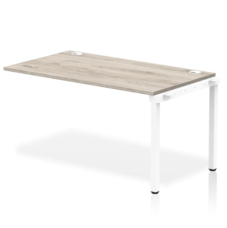 Impulse Single Row Bench Desk Extension Kit, 1200-1800mm, Multiple Desktop & Frame Colours, MFC, Self-Assembly, 10 Year Warranty