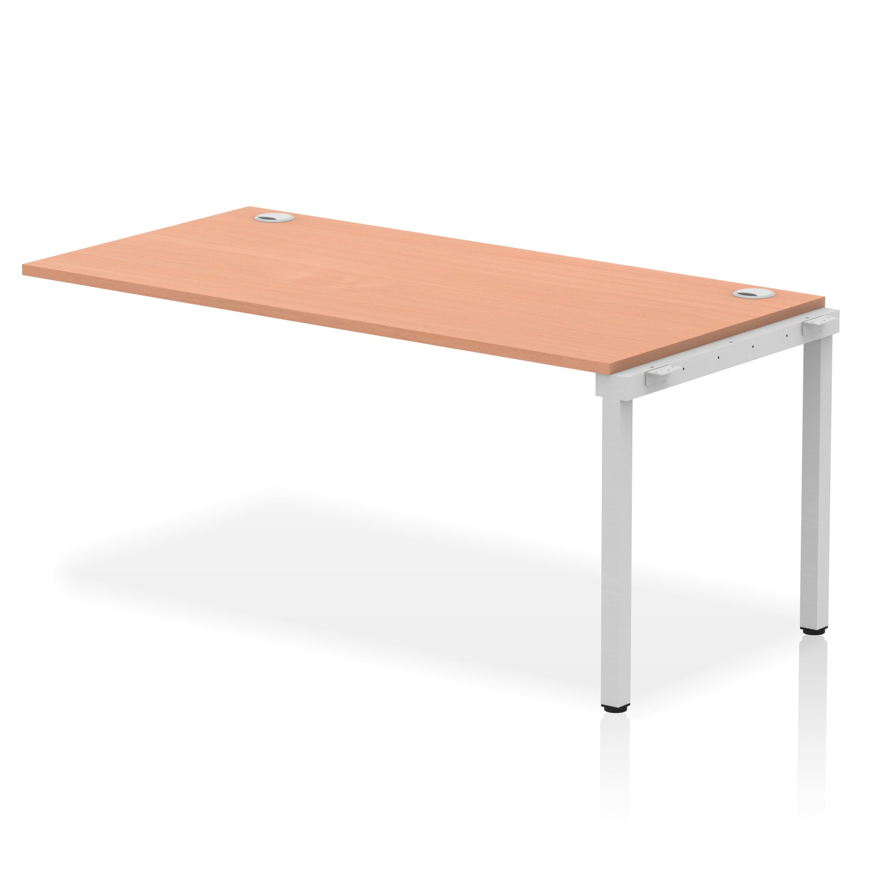 Impulse Single Row Bench Desk Extension Kit, 1200-1800mm, Multiple Desktop & Frame Colours, MFC, Self-Assembly, 10 Year Warranty