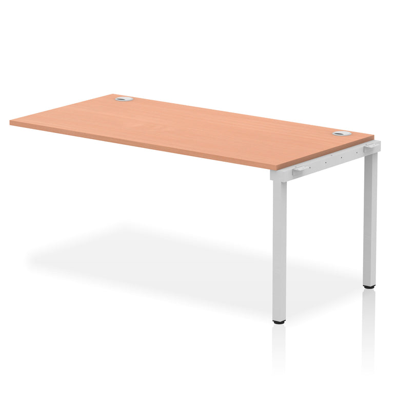 Impulse Single Row Bench Desk Extension Kit, 1200-1800mm, Multiple Desktop & Frame Colours, MFC, Self-Assembly, 10 Year Warranty