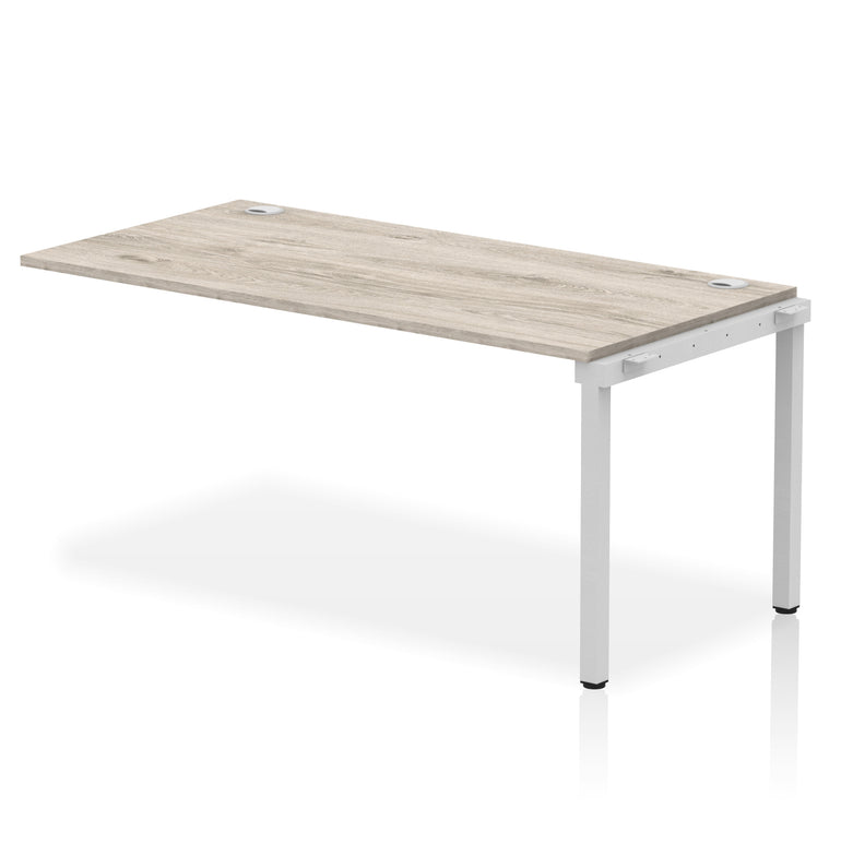 Impulse Single Row Bench Desk Extension Kit, 1200-1800mm, Multiple Desktop & Frame Colours, MFC, Self-Assembly, 10 Year Warranty