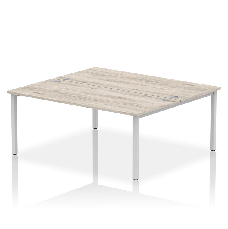 Impulse B2B 2 Person Bench Desk, 1200-1800mm – Multiple Top & Frame Colours, Durable MFC, Self Assembly, 10 Year Warranty – Modern Office Workstation