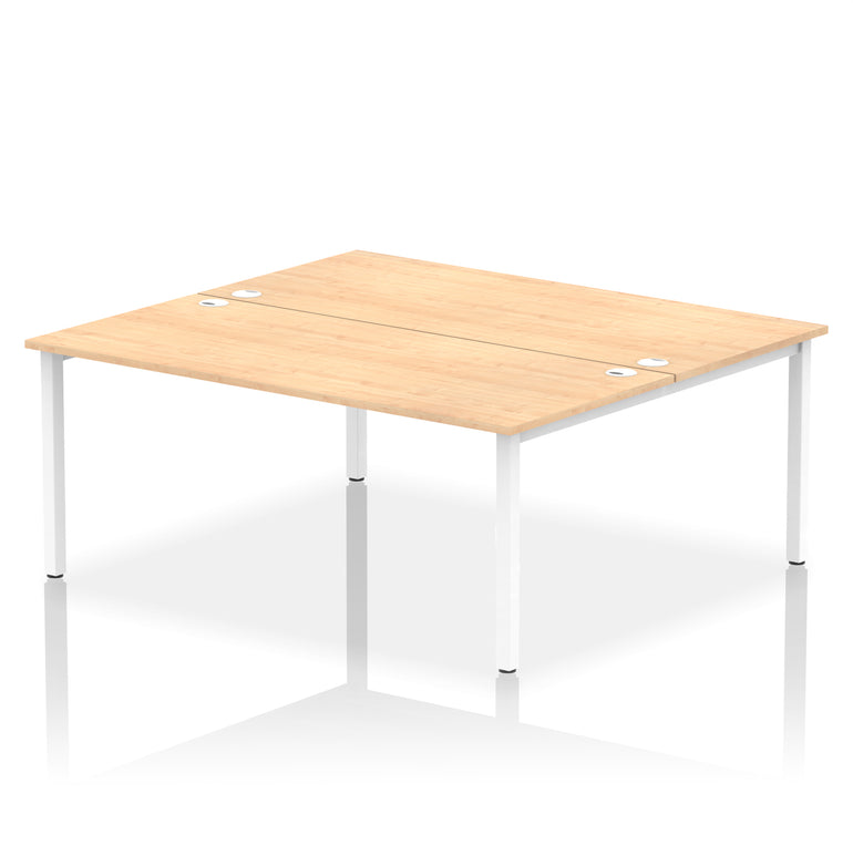 Impulse B2B 2 Person Bench Desk, 1200-1800mm – Multiple Top & Frame Colours, Durable MFC, Self Assembly, 10 Year Warranty – Modern Office Workstation
