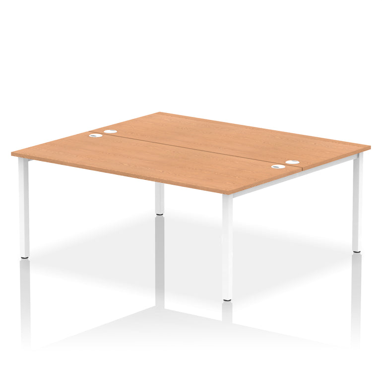 Impulse B2B 2 Person Bench Desk, 1200-1800mm – Multiple Top & Frame Colours, Durable MFC, Self Assembly, 10 Year Warranty – Modern Office Workstation