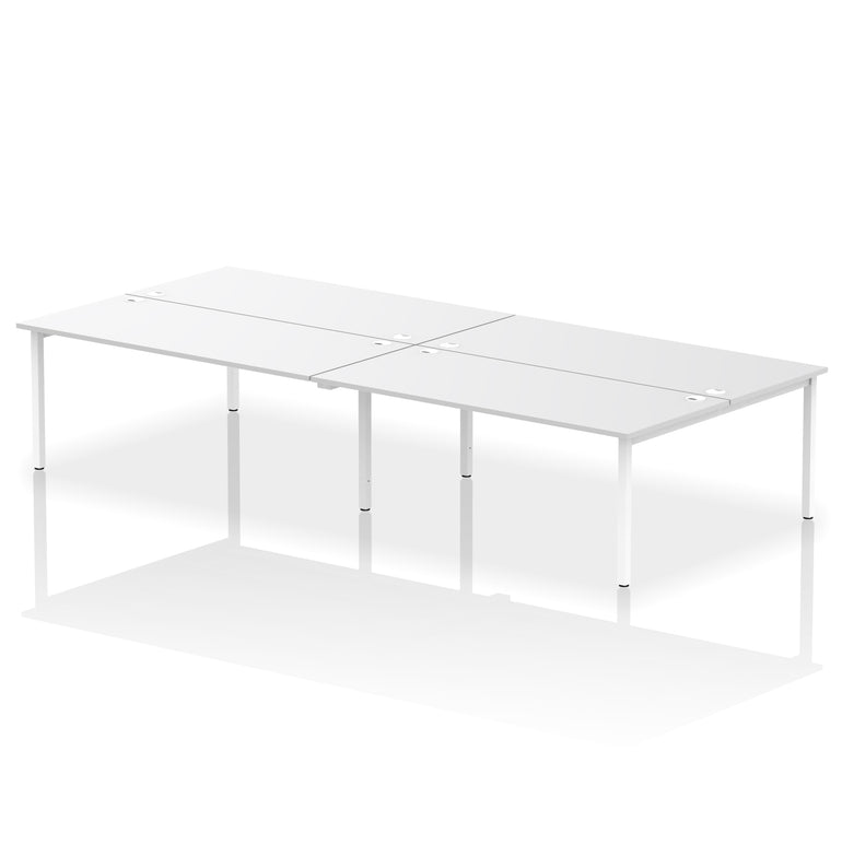 Impulse 4 Person Bench Desk, Widths 2400–3600mm, Multiple Top & Frame Colours, MFC, Self-Assembly, 10 Year Warranty – Office Workstation for B2B or Home Office