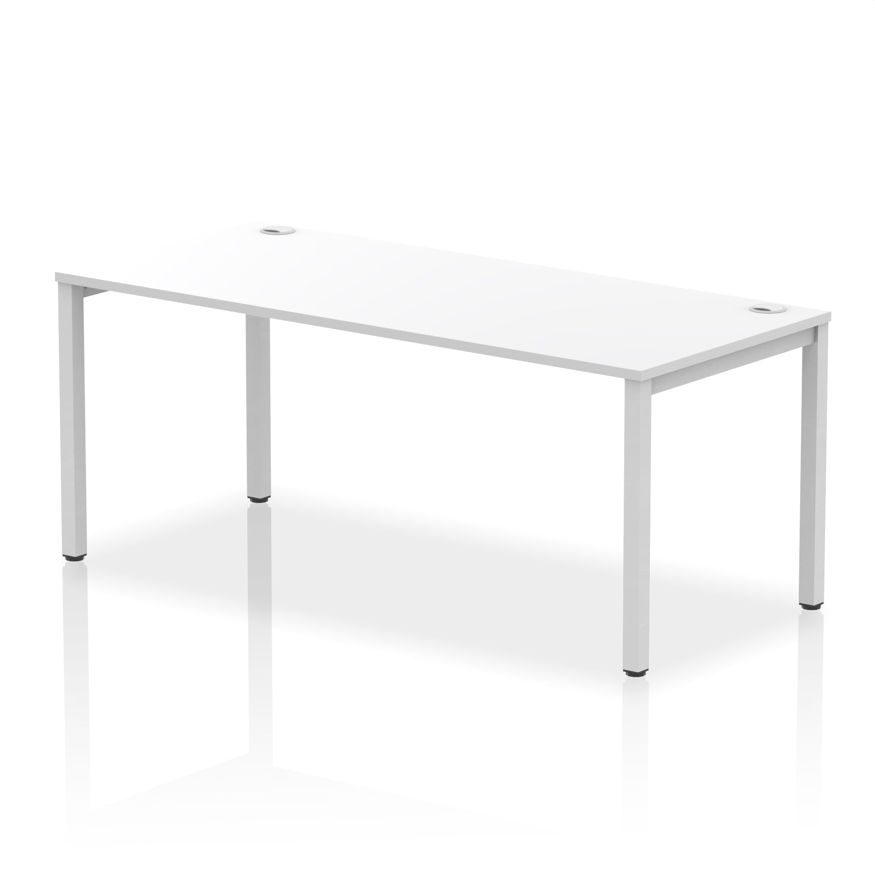 Impulse Single Starter Bench Desk – Office Workstation, 1200–1800mm Width, Multiple Top & Frame Colours, Durable MFC, Self-Assembly, 10 Year Warranty