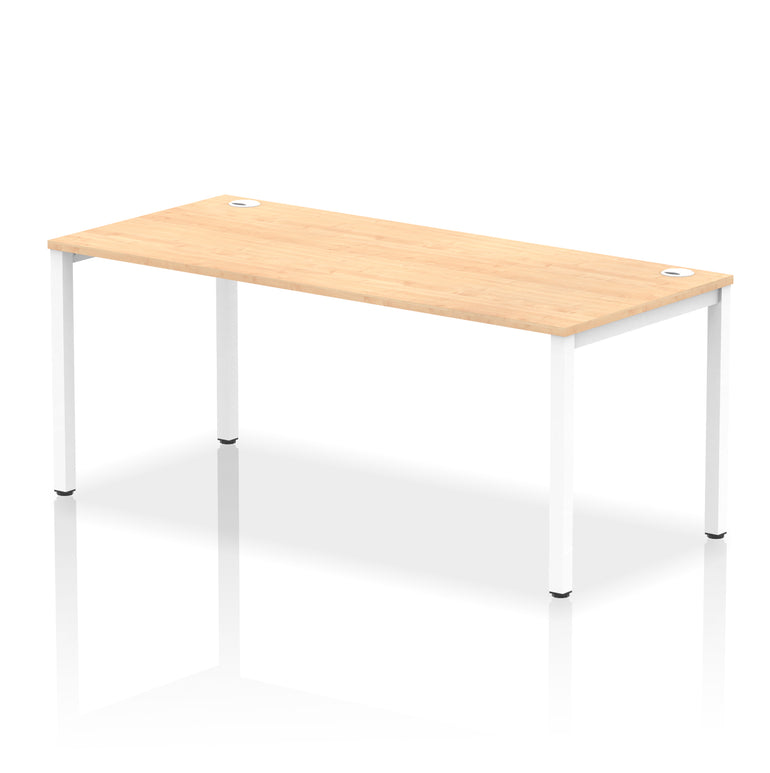 Impulse Single Starter Bench Desk – Office Workstation, 1200–1800mm Width, Multiple Top & Frame Colours, Durable MFC, Self-Assembly, 10 Year Warranty