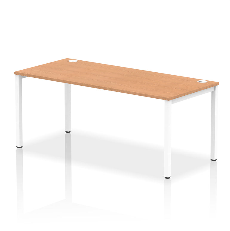 Impulse Single Starter Bench Desk – Office Workstation, 1200–1800mm Width, Multiple Top & Frame Colours, Durable MFC, Self-Assembly, 10 Year Warranty