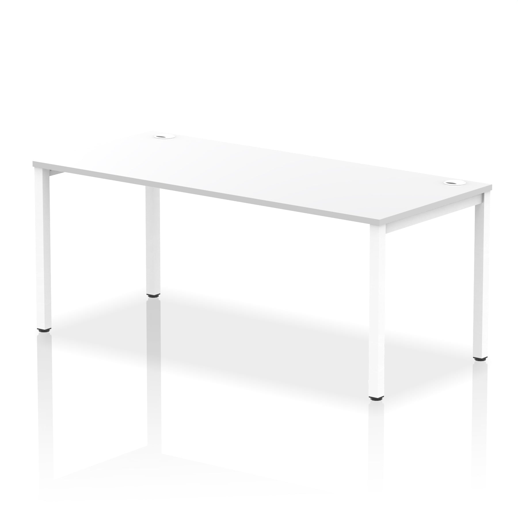 Impulse Single Starter Bench Desk – Office Workstation, 1200–1800mm Width, Multiple Top & Frame Colours, Durable MFC, Self-Assembly, 10 Year Warranty