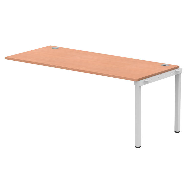 Impulse Single Row Bench Desk Extension Kit, 1200-1800mm, Multiple Desktop & Frame Colours, MFC, Self-Assembly, 10 Year Warranty