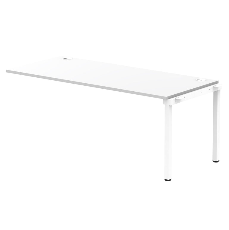 Impulse Single Row Bench Desk Extension Kit, 1200-1800mm, Multiple Desktop & Frame Colours, MFC, Self-Assembly, 10 Year Warranty