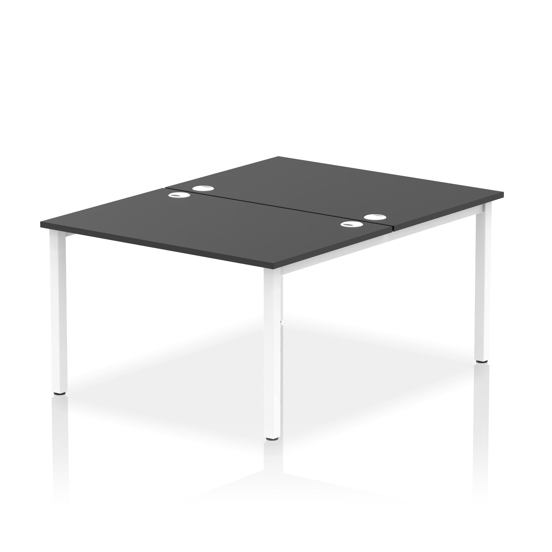 Impulse B2B 2 Person Bench Desk, 1200-1800mm – Multiple Top & Frame Colours, Durable MFC, Self Assembly, 10 Year Warranty – Modern Office Workstation