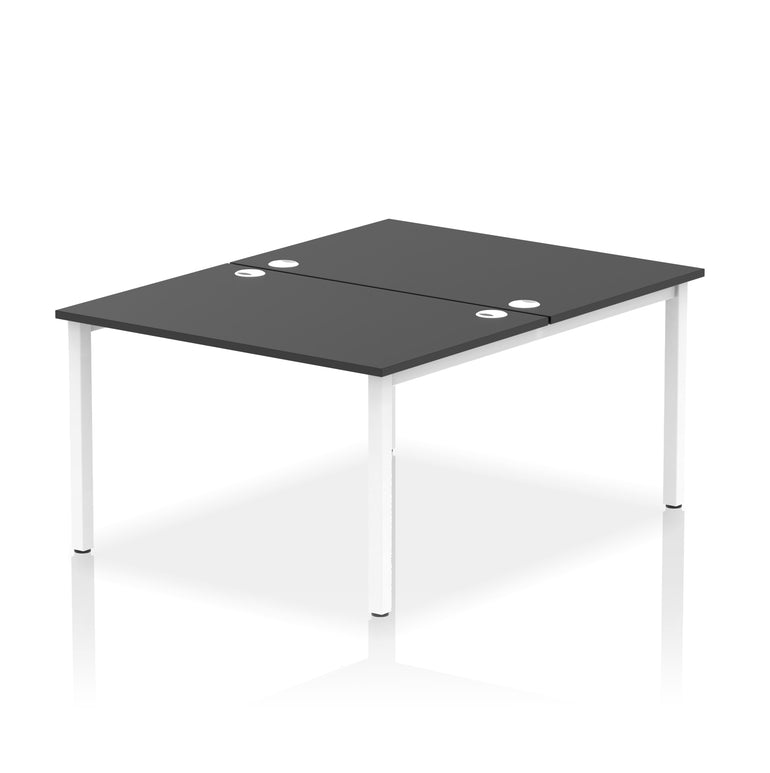 Impulse B2B 2 Person Bench Desk, 1200-1800mm – Multiple Top & Frame Colours, Durable MFC, Self Assembly, 10 Year Warranty – Modern Office Workstation