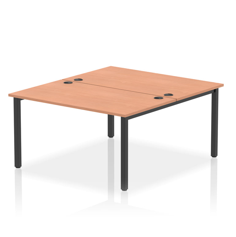 Impulse B2B 2 Person Bench Desk, 1200-1800mm – Multiple Top & Frame Colours, Durable MFC, Self Assembly, 10 Year Warranty – Modern Office Workstation