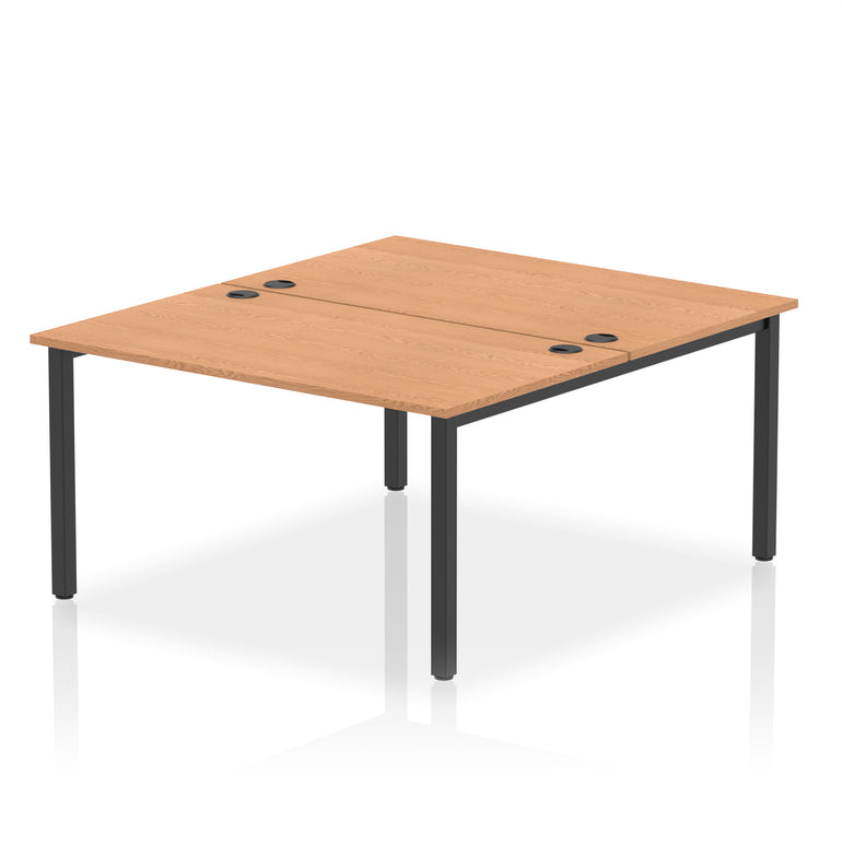 Impulse B2B 2 Person Bench Desk, 1200-1800mm – Multiple Top & Frame Colours, Durable MFC, Self Assembly, 10 Year Warranty – Modern Office Workstation