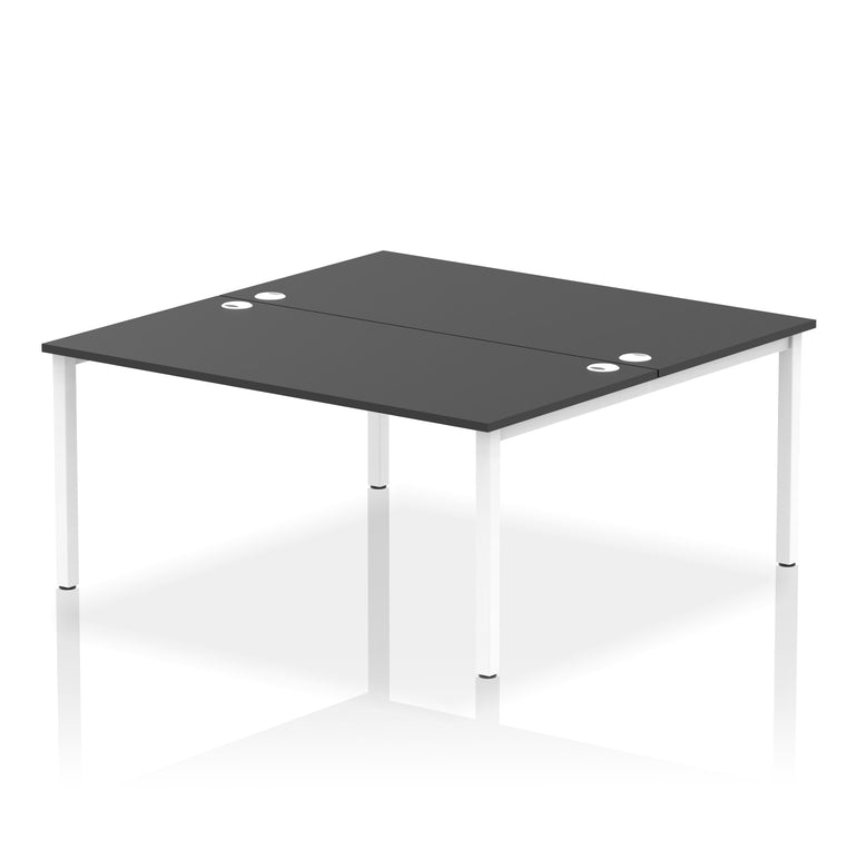 Impulse B2B 2 Person Bench Desk, 1200-1800mm – Multiple Top & Frame Colours, Durable MFC, Self Assembly, 10 Year Warranty – Modern Office Workstation